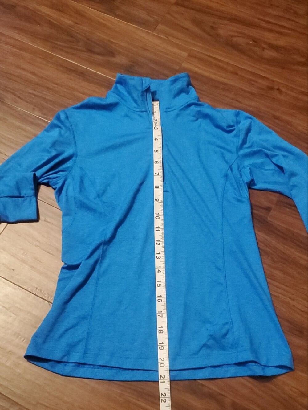 Brooks Women's Blue Quarter-Zip Long Sleeve Pullover - Picture 6 of 8